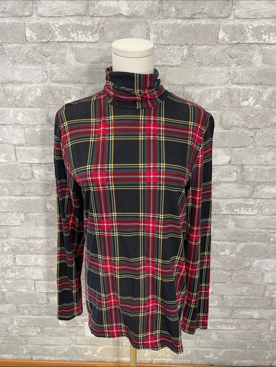 J. Crew Tops - J.Crew Classic Stewart Plaid Tissue Turtleneck Top